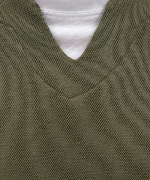 LAKOLE(ラコレ)の「キーネックレイヤードロングTシャツ / 150758(Tシャツ/カットソー・メンズ・ブラック/オリーブ/ベージュ/ネイビー・X-LARGE/MEDIUM/LARGE)」の21枚目の写真