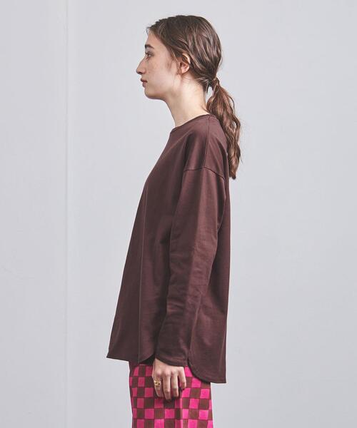 UNITED ARROWS（ユナイテッドアローズ）の「ラウンドヘム ロングスリーブ カットソー（Tシャツ/カットソー・レディース・ブラウン/オフホワイト/その他1・FREE）」の8枚目の写真
