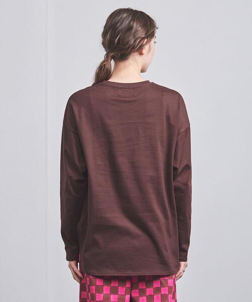 UNITED ARROWS（ユナイテッドアローズ）の「ラウンドヘム ロングスリーブ カットソー（Tシャツ/カットソー・レディース・ブラウン/オフホワイト/その他1・FREE）」の4枚目の写真