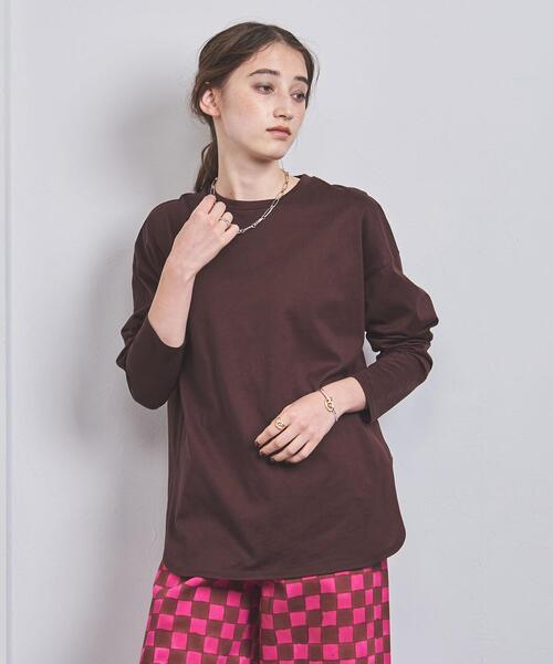 UNITED ARROWS（ユナイテッドアローズ）の「ラウンドヘム ロングスリーブ カットソー（Tシャツ/カットソー・レディース・ブラウン/オフホワイト/その他1・FREE）」の11枚目の写真