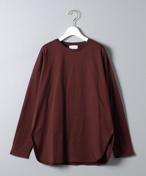 UNITED ARROWS（ユナイテッドアローズ）の「ラウンドヘム ロングスリーブ カットソー（Tシャツ/カットソー・レディース・ブラウン/オフホワイト/その他1・FREE）」の14枚目の写真