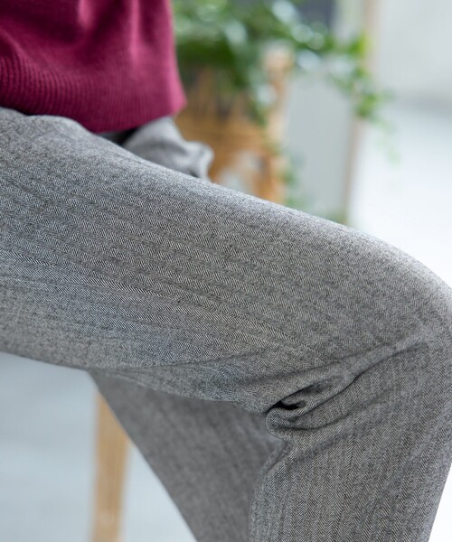 Tiaclasse（ティアクラッセ）の「T/R両面起毛ストレッチパンツ（その他パンツ・レディース・ブラック/グレー系その他/グレー系その他2/ブラウン系その他/ネイビー系/オフホワイト・XXL/XL）」の9枚目の写真