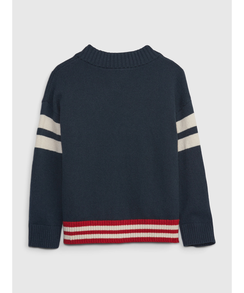 GAP(ギャップ)の「babyGap ディズニー ミッキーマウス バーシティ セーターカーディガン(カーディガン/ボレロ・キッズ・ブルー系その他・12-18M/5 YRS/3 YRS/2 YRS/4 YRS/18-24M)」の2枚目の写真