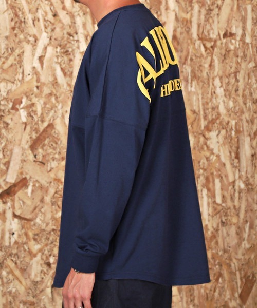 LUXSTYLE(ラグスタイル)の「バックロゴ発泡プリントロンT(Tシャツ/カットソー・メンズ・ネイビー/イエロー/オレンジ/ホワイト/グリーン/ブラック・L/M)」の8枚目の写真