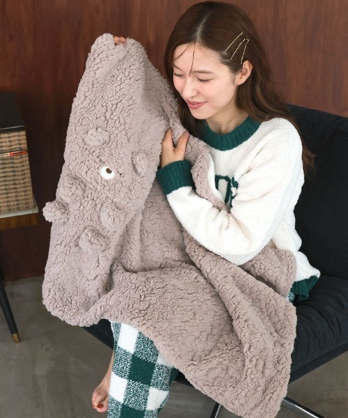 セール】モコモコくるくるアニマルひざ掛け（ブランケット）｜DONOBAN