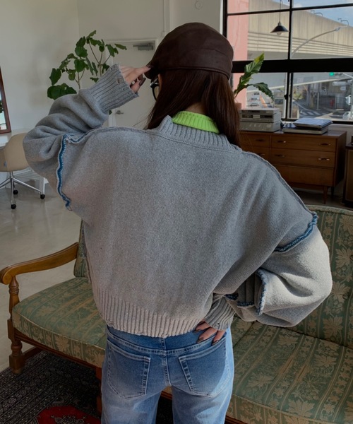 SHAGGIE（シャギー）の「リバーシブルオーバーダメージニット