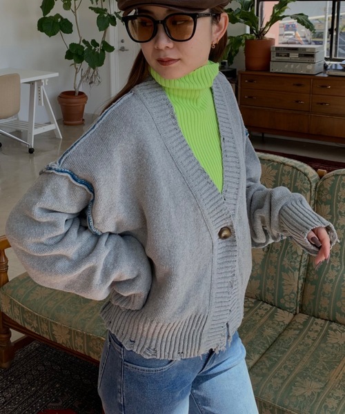 SHAGGIE（シャギー）の「リバーシブルオーバーダメージニット