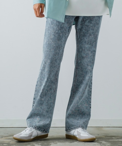 国内発/日本未入荷☆H.ESNTLS☆ウォッシュ フレア デニム パンツ 楽天市場】デニムパンツ レディース ジーンズ フレアパンツ 春