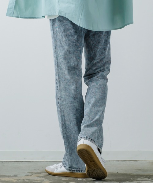 improves（インプローブス）の「【improves】ケミカルウォッシュ フレアカット デニム（デニムパンツ・メンズ・ブルー/ブラック・MEDIUM/LARGE/SMALL）」の5枚目の写真