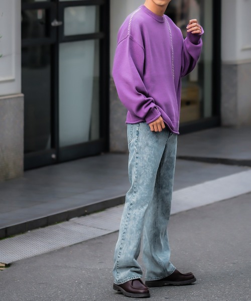 improves（インプローブス）の「【improves】ケミカルウォッシュ フレアカット デニム（デニムパンツ・メンズ・ブルー/ブラック・MEDIUM/LARGE/SMALL）」の16枚目の写真