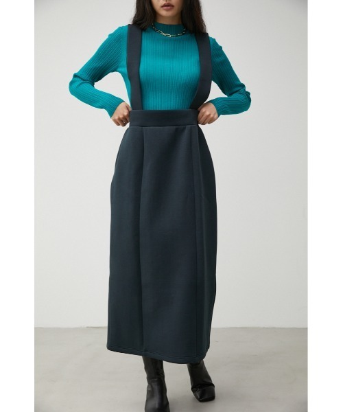 AZUL by moussy(アズールバイマウジー)の「LUXE 2WAY I LINE SKIRT/リュクス2WAYアイラインスカート(スカート・レディース・ダークグリーン/ブラック/アイボリー・MEDIUM/SMALL)」の3枚目の写真