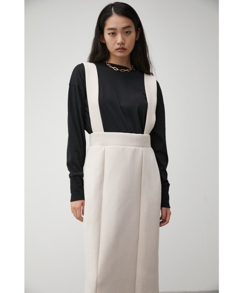 AZUL by moussy(アズールバイマウジー)の「LUXE 2WAY I LINE SKIRT/リュクス2WAYアイラインスカート(スカート・レディース・ダークグリーン/ブラック/アイボリー・MEDIUM/SMALL)」の5枚目の写真