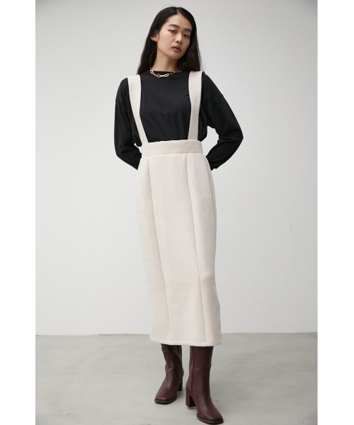 AZUL by moussy(アズールバイマウジー)の「LUXE 2WAY I LINE SKIRT/リュクス2WAYアイラインスカート(スカート・レディース・ダークグリーン/ブラック/アイボリー・MEDIUM/SMALL)」の7枚目の写真