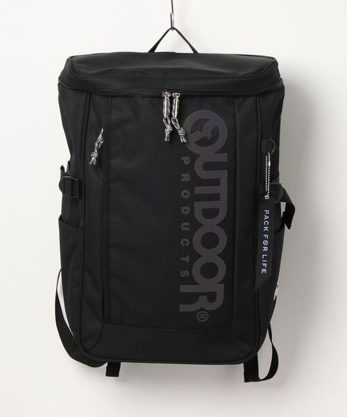 OUTDOOR PRODUCTS(アウトドアプロダクツ)の「スクエアデイパック バックパック 約30L(バックパック/リュック・メンズ・スミクロ/ホワイト/ブラック・FREE)」の3枚目の写真