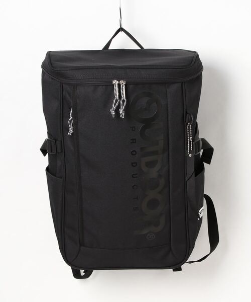 OUTDOOR PRODUCTS(アウトドアプロダクツ)の「スクエアデイパック バックパック 約30L(バックパック/リュック・メンズ・スミクロ/ホワイト/ブラック・FREE)」の2枚目の写真