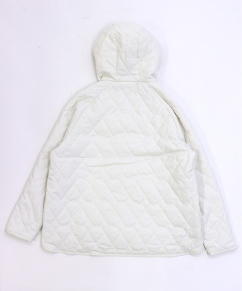 GIORDANO（ジョルダーノ）の「[ GIORDANO ]フードキルティングパデッドジャケット（ダウンジャケット/コート・レディース・ブラック/ホワイト/カーキ・MEDIUM/LARGE）」の4枚目の写真