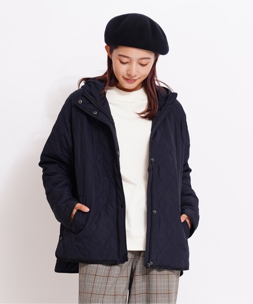 GIORDANO（ジョルダーノ）の「[ GIORDANO ]フードキルティングパデッドジャケット（ダウンジャケット/コート・レディース・ブラック/ホワイト/カーキ・MEDIUM/LARGE）」の20枚目の写真