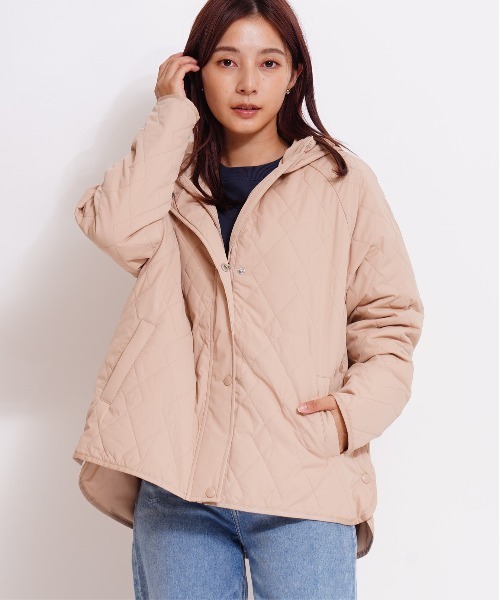 GIORDANO（ジョルダーノ）の「[ GIORDANO ]フードキルティングパデッドジャケット（ダウンジャケット/コート・レディース・ブラック/ホワイト/カーキ・MEDIUM/LARGE）」の21枚目の写真