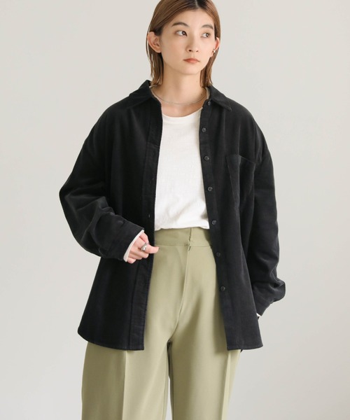 select MOCA(セレクトモカ)の「コーデュロイ細ピッチシャツ(シャツ/ブラウス・レディース・アイボリー/チャコール/ブラウン・FREE)」の12枚目の写真
