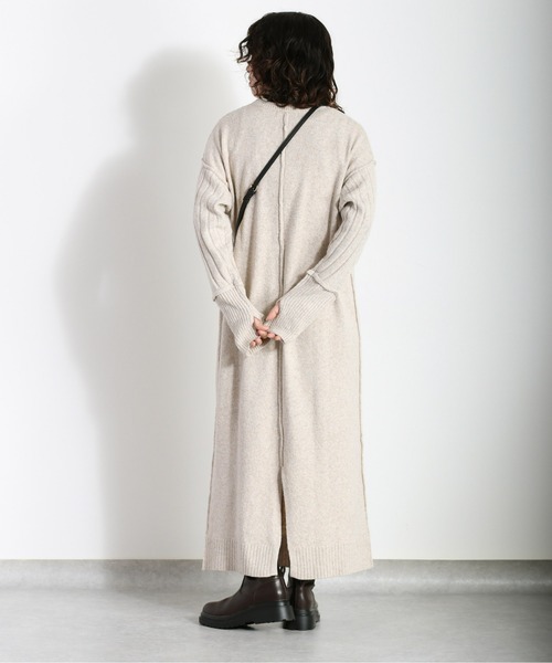 cepo(セポ)の「リンキング ロングニットワンピース(ワンピース・レディース・ブラック/カーキ/オフホワイト・FREE)」の16枚目の写真