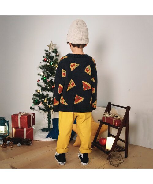 BREEZE（ブリーズ）の「ユニークモチーフセーター（ニット/セーター・キッズ・ブラック/グリーン/ネイビー・140/90/120/100）」の9枚目の写真