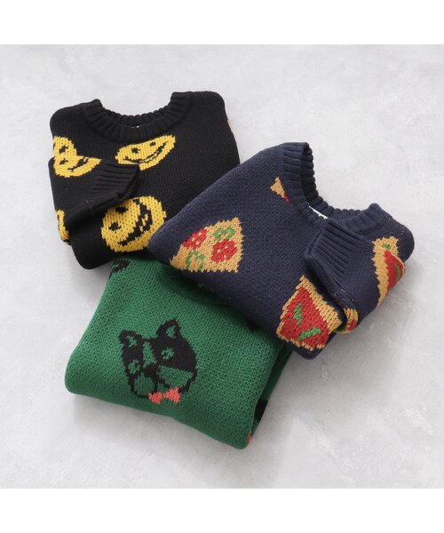 BREEZE（ブリーズ）の「ユニークモチーフセーター（ニット/セーター・キッズ・ブラック/グリーン/ネイビー・140/90/120/100）」の12枚目の写真