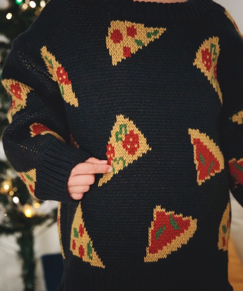 BREEZE（ブリーズ）の「ユニークモチーフセーター（ニット/セーター・キッズ・ブラック/グリーン/ネイビー・140/90/120/100）」の6枚目の写真