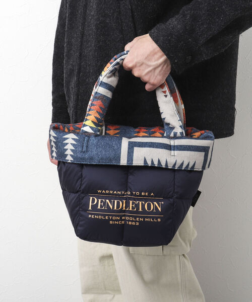 PENDLETON（ペンドルトン）の「【PENDLETON×TAION/ペンドルトン×タイオン】3WAY LUNCH TOTE BAG-S（トートバッグ・メンズ・ベージュ系その他3/ブルー系その他7/グリーン系その他3/ブラック系その他3・FREE）」の4枚目の写真