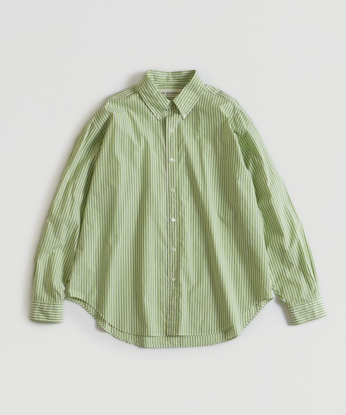 【美品/23SS】Shinzone DADDYシャツ ストライプ グリーン THE SHINZONE（ザ シンゾーン）の「THE SHINZONE/シンゾーン