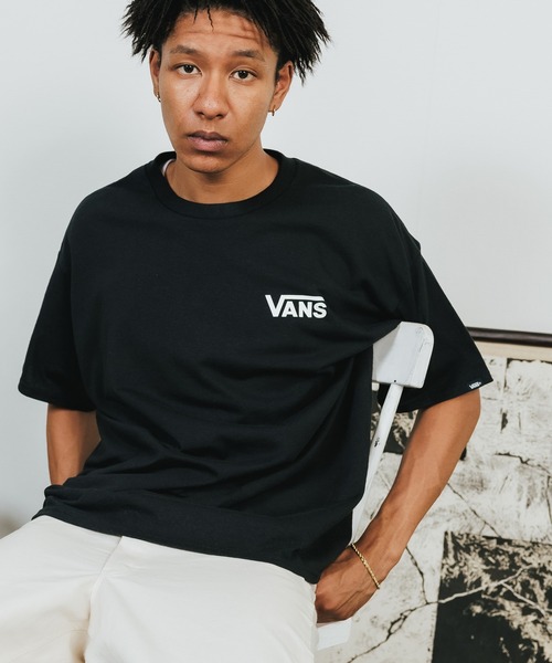 VANS(バンズ)の「別注:VANS/ヴァンズ M HANDCRAFTED LOGO TEE Tシャツ(Tシャツ/カットソー・メンズ・ブラック/ホワイト×レッド/ホワイト×ブラック・S/M/L)」の5枚目の写真