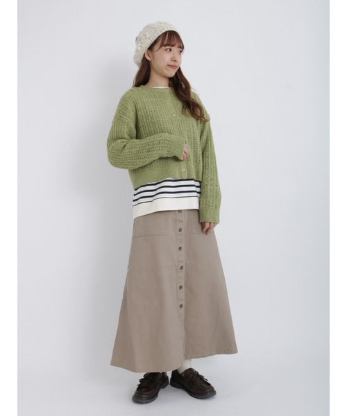 Samansa Mos2（サマンサ モスモス）の「【Disney】プリンセス／スムースボーダートップス（Tシャツ/カットソー・レディース・ブルー/ピンク/ネイビー/イエロー・ﾌﾘ-）」の14枚目の写真