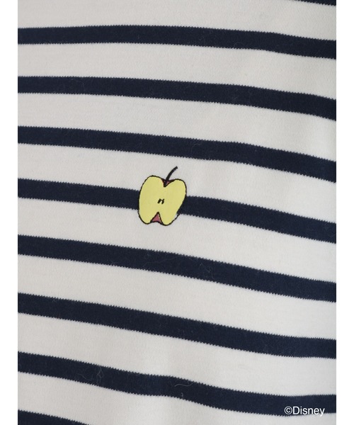 Samansa Mos2（サマンサ モスモス）の「【Disney】プリンセス／スムースボーダートップス（Tシャツ/カットソー・レディース・ブルー/ピンク/ネイビー/イエロー・ﾌﾘ-）」の17枚目の写真