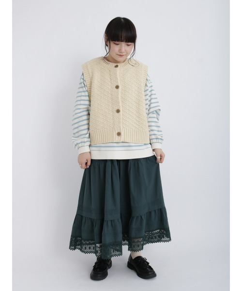 Samansa Mos2（サマンサ モスモス）の「【Disney】プリンセス／スムースボーダートップス（Tシャツ/カットソー・レディース・ブルー/ピンク/ネイビー/イエロー・ﾌﾘ-）」の18枚目の写真