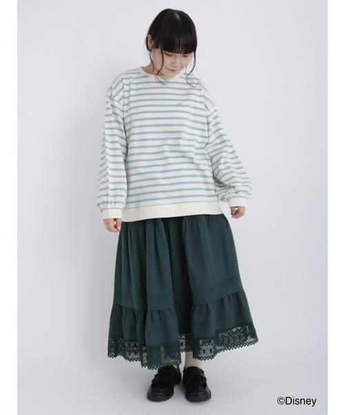 Samansa Mos2（サマンサ モスモス）の「【Disney】プリンセス／スムースボーダートップス（Tシャツ/カットソー・レディース・ブルー/ピンク/ネイビー/イエロー・ﾌﾘ-）」の20枚目の写真