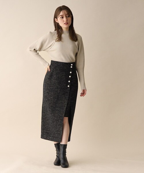 OPAQUE.CLIP（オペークドットクリップ）の「◆ラメリブラグランデザインニット（ニット/セーター・レディース・シルバー系5/ゴールド系その他5・38）」の5枚目の写真