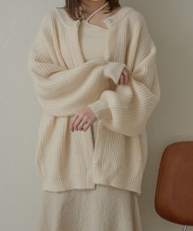こなれ感のある絶妙なゆるシルエット◎【前後2WAY】ビッグシルエットニットカーディガン/WEB/EC限定商品
