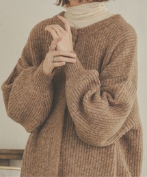 Ambre Neige | こなれ感のある絶妙なゆるシルエット◎【前後2WAY】ビッグシルエットニットカーディガン／WEB/EC限定商品(カーディガン/ボレロ)