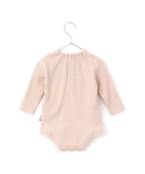 MAKE YOUR DAY（メイクユアデイ）の「衿付きテレコリブロンパス（ロンパース・キッズ・オリーブ/オフホワイト/ピンク/モカ・70/80）」の8枚目の写真