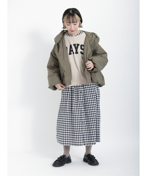 Samansa Mos2(サマンサ モスモス)の「ロゴ裏毛トレーナー(Tシャツ/カットソー・レディース・ブルー/ベージュ/チャコール/グリーン・フリ-)」の7枚目の写真