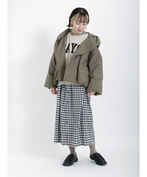 Samansa Mos2(サマンサ モスモス)の「ロゴ裏毛トレーナー(Tシャツ/カットソー・レディース・ブルー/ベージュ/チャコール/グリーン・フリ-)」の8枚目の写真