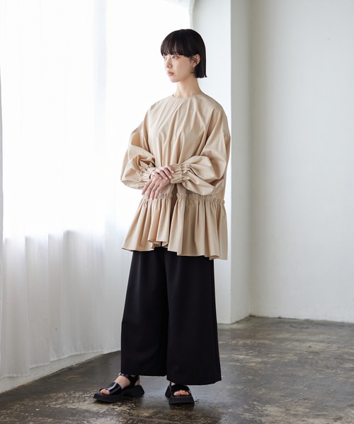 LANVIN en Bleu（ランバンオンブルー）の「ストレッチブロードギャザー