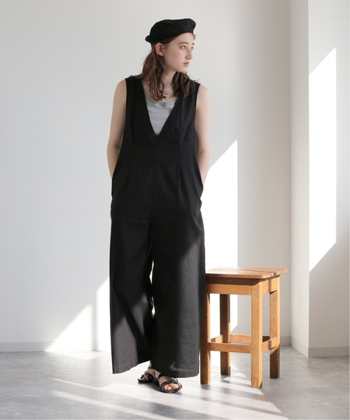 サロペット　黒　サイズ38 JOURNAL STANDARD relume JOURNAL STANDARD relume 「JOURNAL relume」 オーバーオール 38