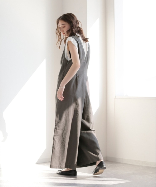 リネンコットンVネックサロペット JOURNAL STANDARD relume（ジャーナルスタンダード レリューム