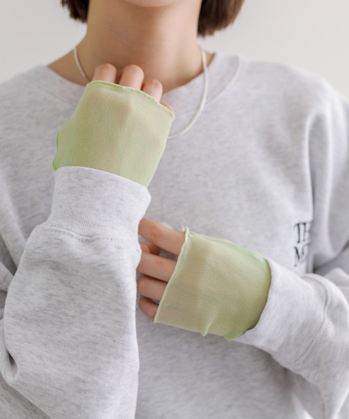 mystic（ミスティック）の「シアークループルオーバー（Tシャツ/カットソー・レディース・アイボリー/ブラック/ライム・FREE）」の3枚目の写真