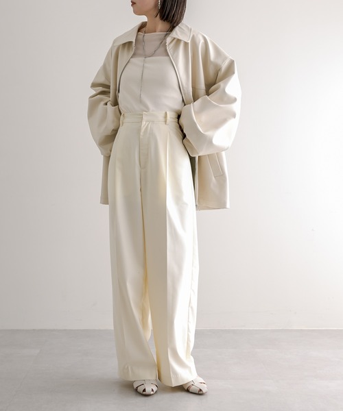 mystic（ミスティック）の「シアークループルオーバー（Tシャツ/カットソー・レディース・アイボリー/ブラック/ライム・FREE）」の5枚目の写真