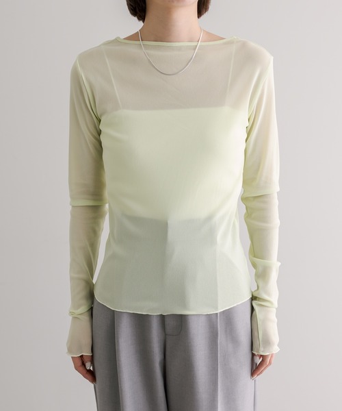 mystic（ミスティック）の「シアークループルオーバー（Tシャツ/カットソー・レディース・アイボリー/ブラック/ライム・FREE）」の11枚目の写真