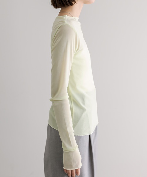 mystic（ミスティック）の「シアークループルオーバー（Tシャツ/カットソー・レディース・アイボリー/ブラック/ライム・FREE）」の22枚目の写真