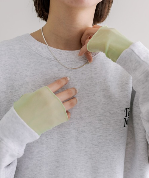 mystic（ミスティック）の「シアークループルオーバー（Tシャツ/カットソー・レディース・アイボリー/ブラック/ライム・FREE）」の8枚目の写真