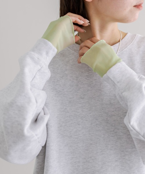 mystic（ミスティック）の「シアークループルオーバー（Tシャツ/カットソー・レディース・アイボリー/ブラック/ライム・FREE）」の15枚目の写真
