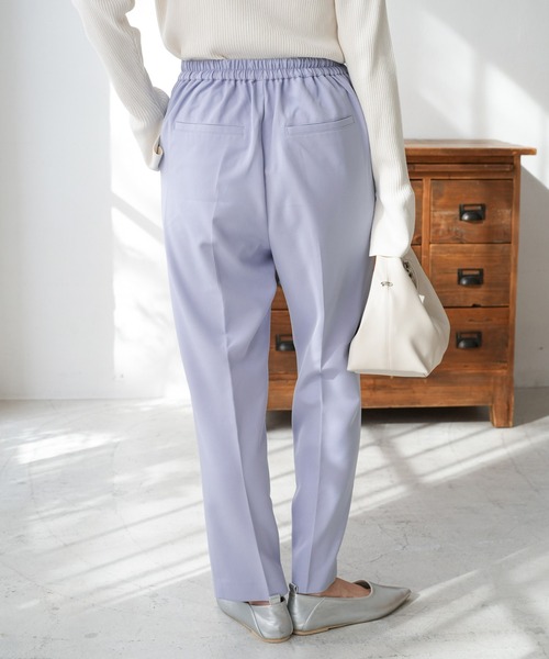 DISCOAT（ディスコート）の「【セットアップ対応】アンチピリングテーパードパンツ《XS～Lサイズ展開》（スラックス・レディース・ブラック/ベージュ/パープル/ホワイト系その他・X-SMALL/SMALL/MEDIUM/LARGE）」の6枚目の写真